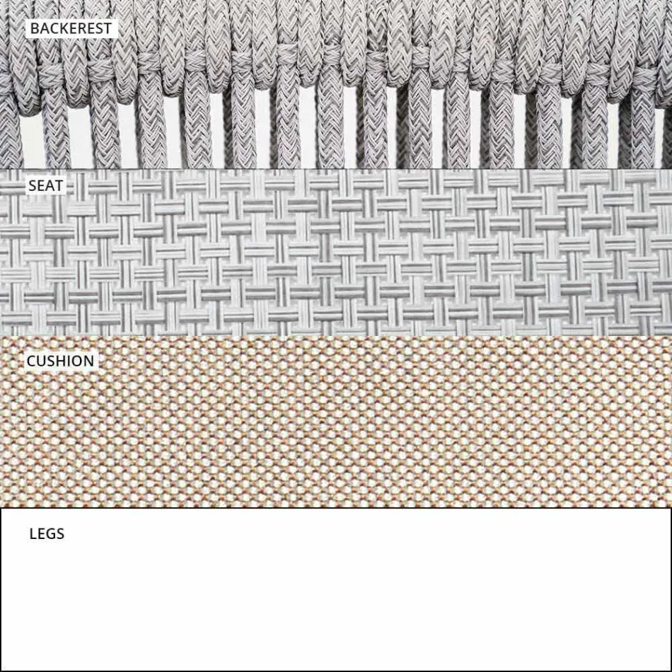 Dwumiejscowa sofa tapicerowana na zewnątrz, tapicerowana - Smart by Varaschin Viadurini