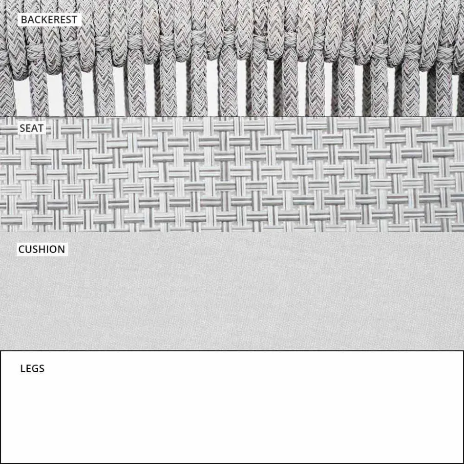 Dwumiejscowa sofa tapicerowana na zewnątrz, tapicerowana - Smart by Varaschin Viadurini