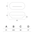 Sofa ogrodowa z polietylenu dostępna w różnych kolorach - Ręcznik Viadurini