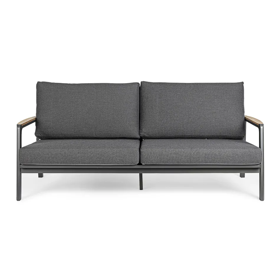 Sofa ogrodowa z tkaniny o konstrukcji aluminiowej, Homemotion - Cara Viadurini