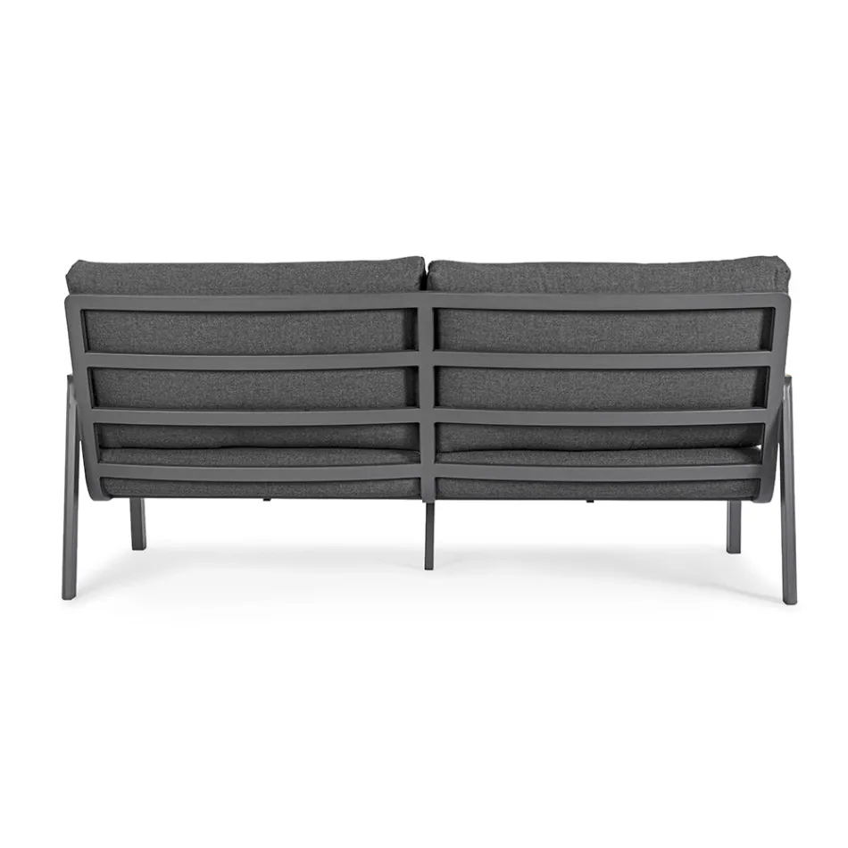 Sofa ogrodowa z tkaniny o konstrukcji aluminiowej, Homemotion - Cara Viadurini
