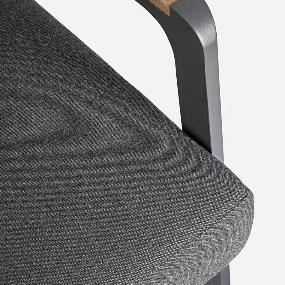 Sofa ogrodowa z tkaniny o konstrukcji aluminiowej, Homemotion - Cara Viadurini