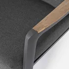 Sofa ogrodowa z tkaniny o konstrukcji aluminiowej, Homemotion - Cara Viadurini