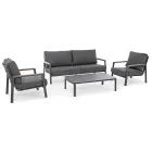 Sofa ogrodowa z tkaniny o konstrukcji aluminiowej, Homemotion - Cara Viadurini