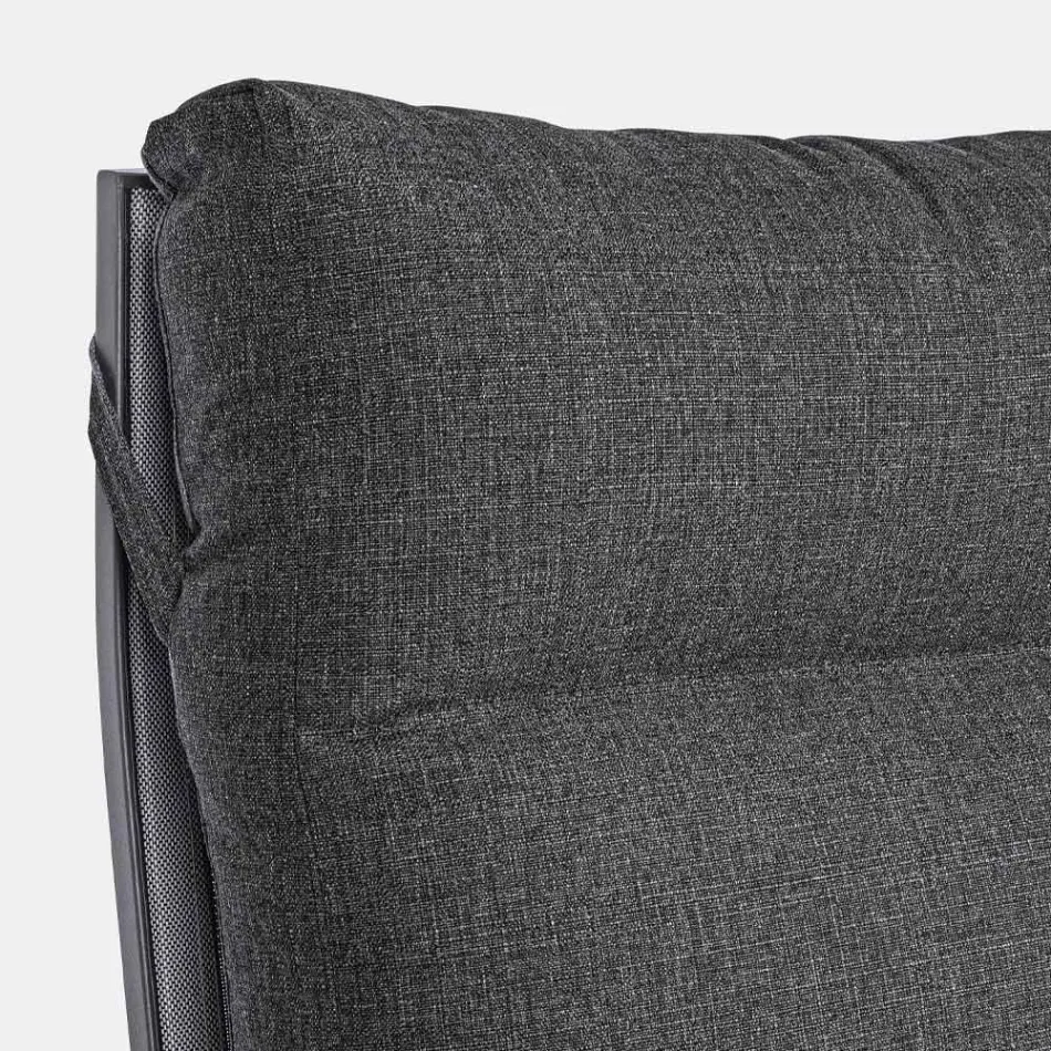 Sofa zewnętrzna z tkaniny i aluminium z odchylanym oparciem - Nathy Viadurini