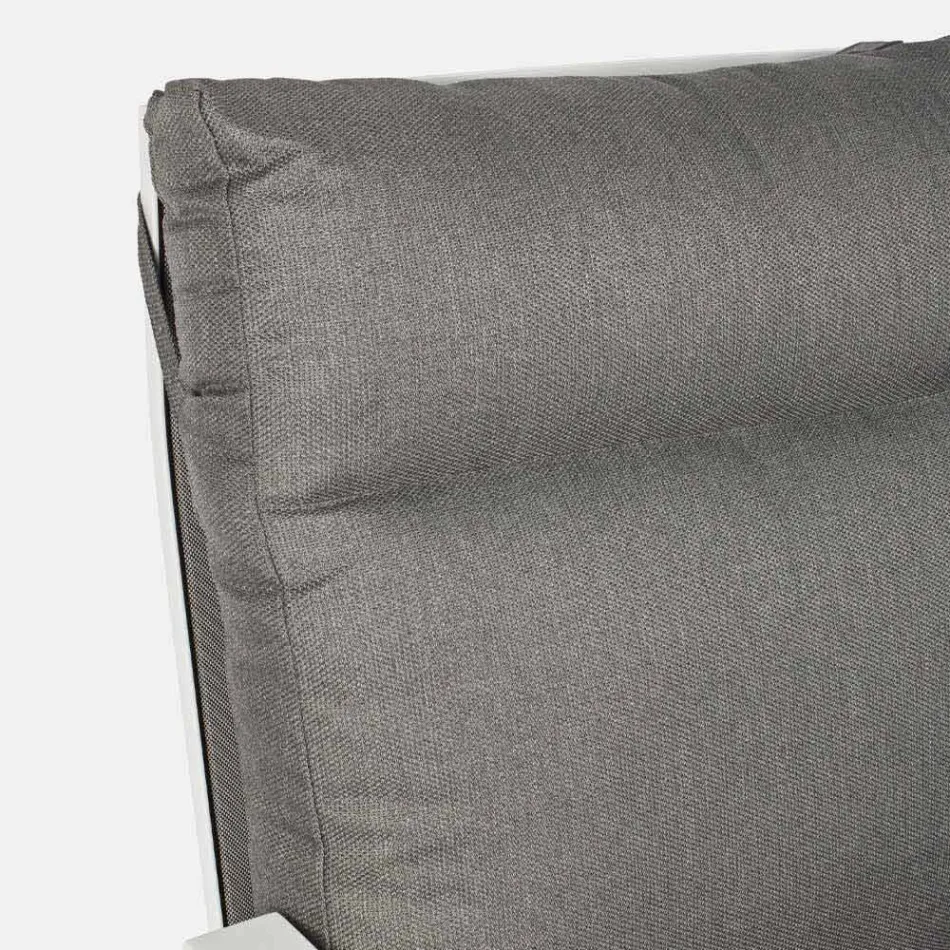 Sofa zewnętrzna z tkaniny i aluminium z odchylanym oparciem - Nathy Viadurini