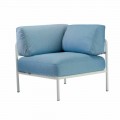 Modułowa sofa narożna z metalu i tkaniny Made in Italy - Cola