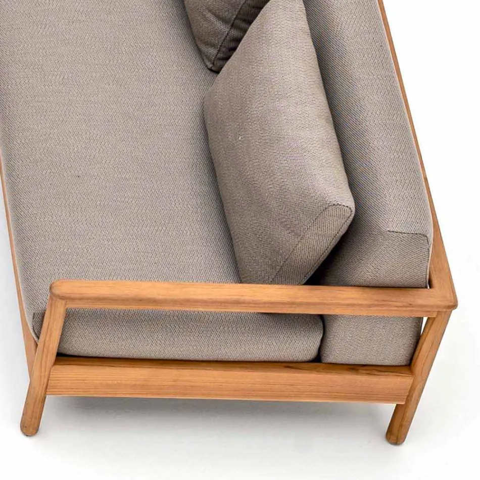 Nowoczesna sofa zewnętrzna Varaschin Bali z wyściełanymi poduszkami Viadurini