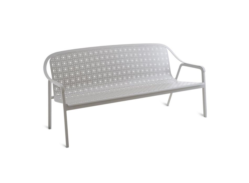 3-osobowa sofa ogrodowa z aluminiową konstrukcją Made in Italy - Amata Viadurini