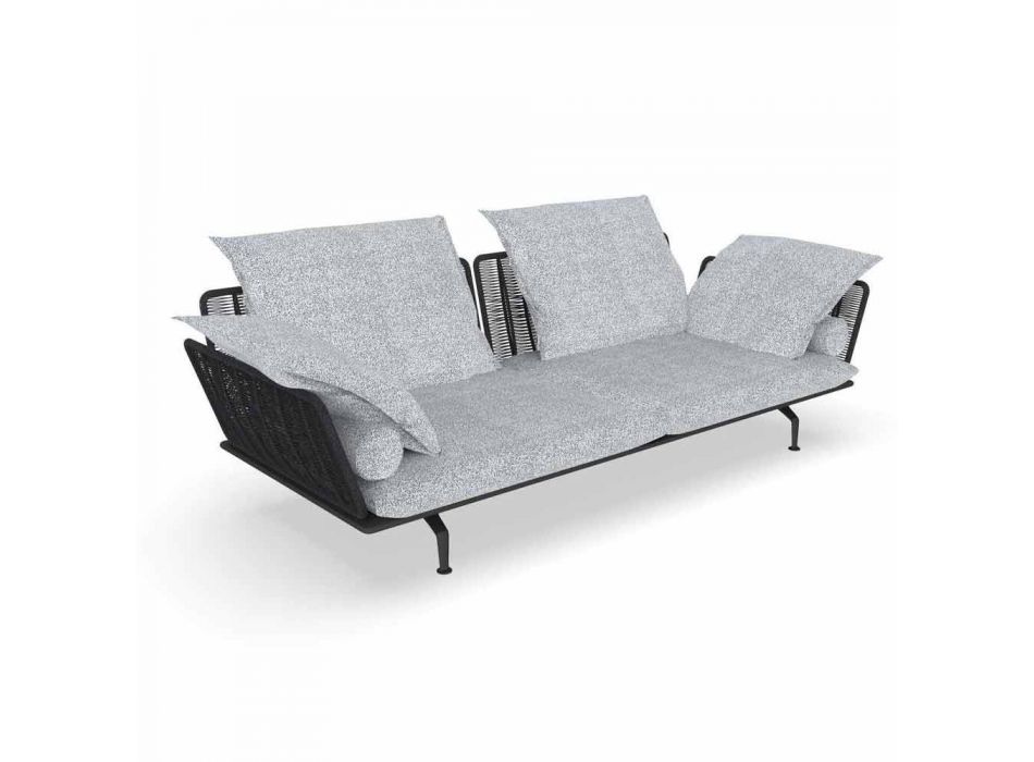 3-osobowa sofa ogrodowa z wyściełanej tkaniny i aluminium - Cruise Alu Talenti