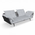 3-osobowa sofa ogrodowa z wyściełanej tkaniny i aluminium - Cruise Alu Talenti