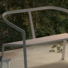 Sofa ogrodowa z aluminiową podstawą i siedziskiem z materiału tekstylnego Made in Italy - Maureen Viadurini