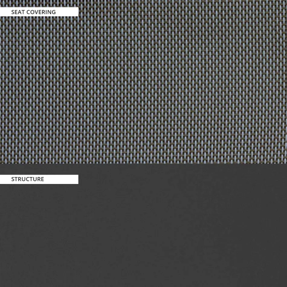 Sofa ogrodowa z aluminiową podstawą i siedziskiem z materiału tekstylnego Made in Italy - Maureen Viadurini