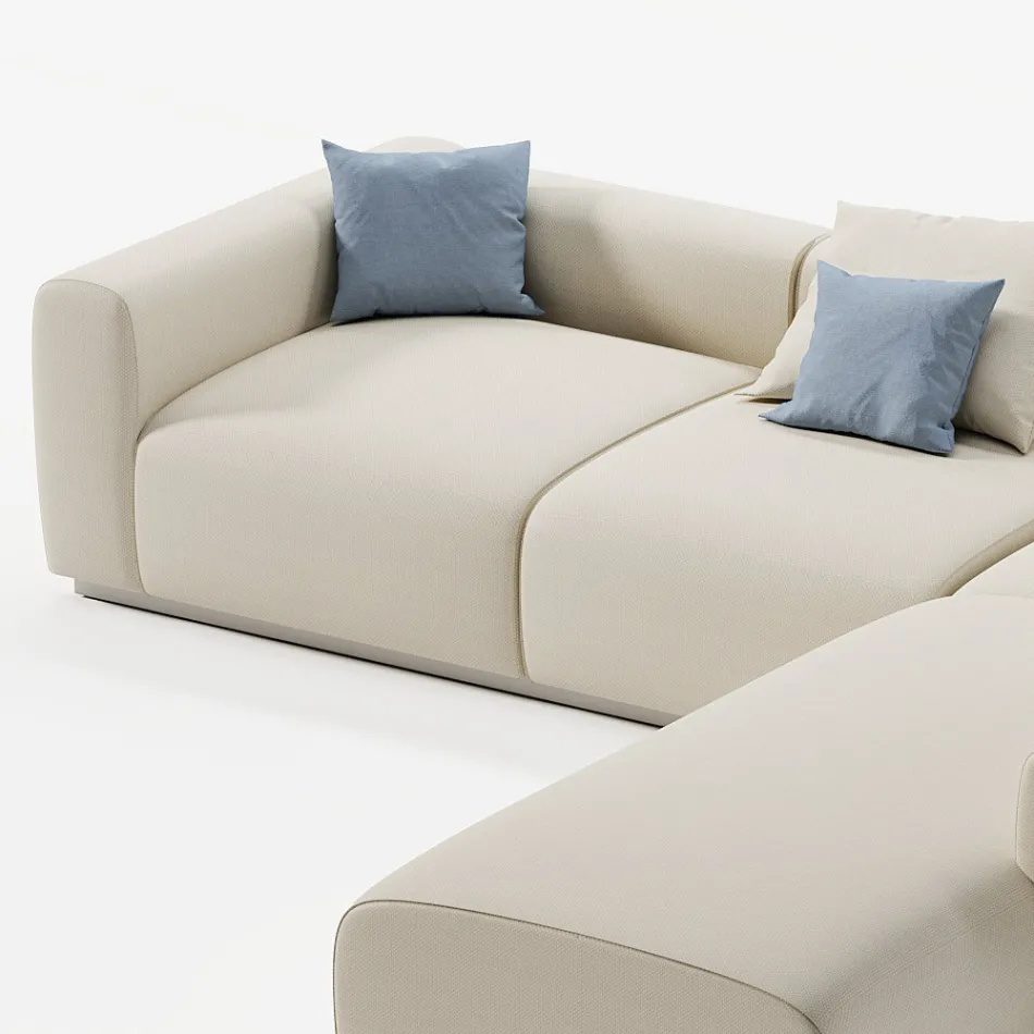Modułowa sofa ogrodowa ze sklejki morskiej Made in Italy - Bahias Viadurini