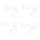 Modułowa sofa ogrodowa ze sklejki morskiej Made in Italy - Bahias Viadurini