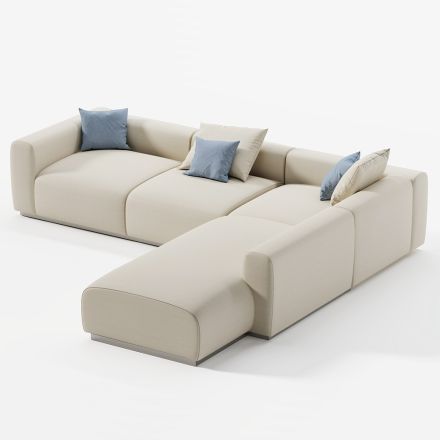 Modułowa sofa ogrodowa ze sklejki morskiej Made in Italy - Bahias Viadurini