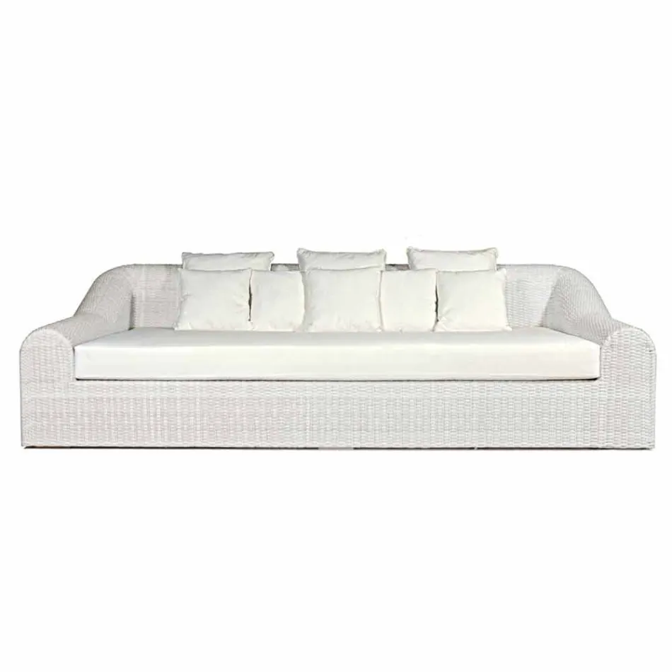 Ogród kanapa przez dużą ręcznie tkane Cooper Viadurini