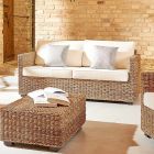 Sofa ogrodowa o różnych rozmiarach w Abace z poduszkami - Raziel Viadurini
