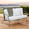 Sofa ogrodowa z aluminium i tkania lin - Asteria