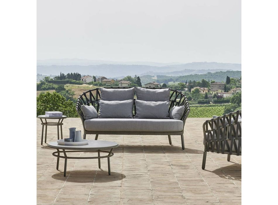 Aluminiowa sofa ogrodowa Made in Italy - Emmacross by Varaschin Viadurini