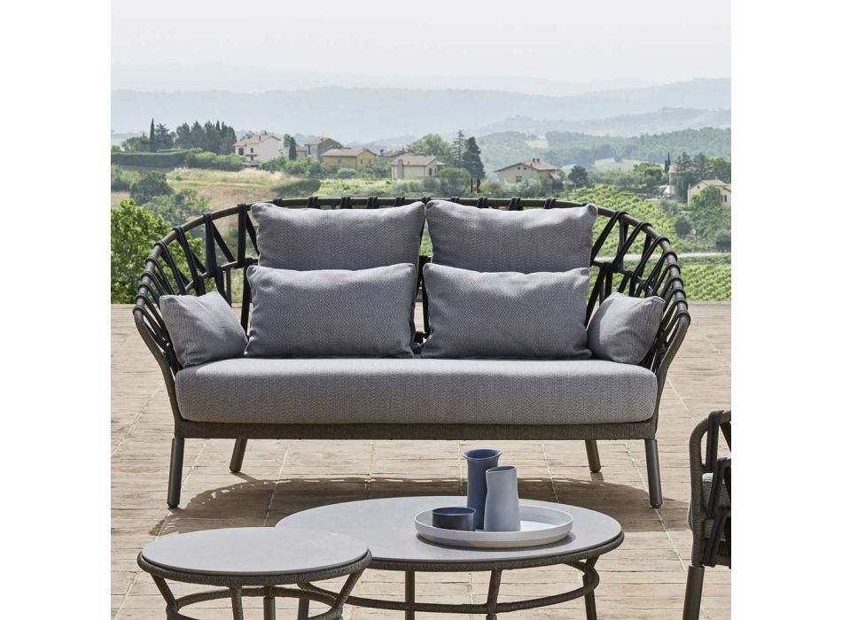Aluminiowa sofa ogrodowa Made in Italy - Emmacross by Varaschin Viadurini