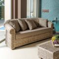 Sofa ogrodowa z naturalnego włókna Kubù z poduszkami - Isildur