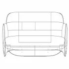 Nowoczesna polietylenowa sofa ogrodowa Pezzettina firmy Vondom Viadurini