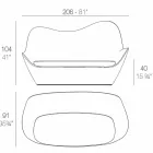 Nowoczesna polietylenowa sofa ogrodowa Sabinas firmy Vondom Viadurini