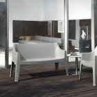 Sofa ogrodowa z technopolimeru Made in Italy 2 sztuki - Davida Viadurini