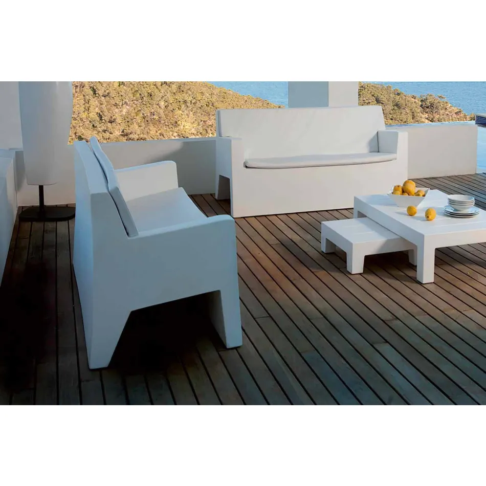 Jut by Vondom sofa ogrodowa, z żywicy polietylenowej, design Viadurini