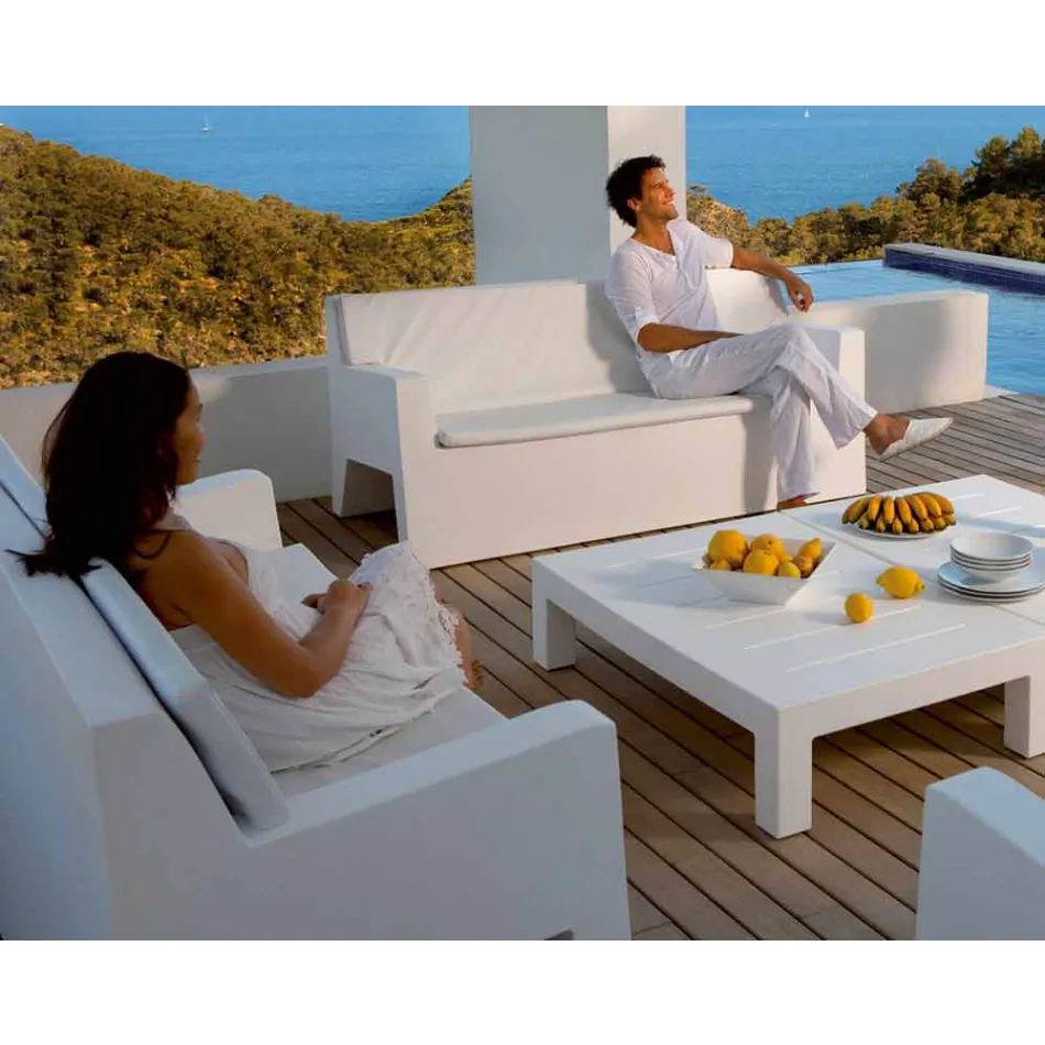 Jut by Vondom sofa ogrodowa, z żywicy polietylenowej, design Viadurini