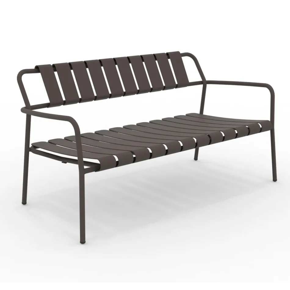 Sofa ogrodowa wykonana w całości z aluminium - Resplendent Viadurini