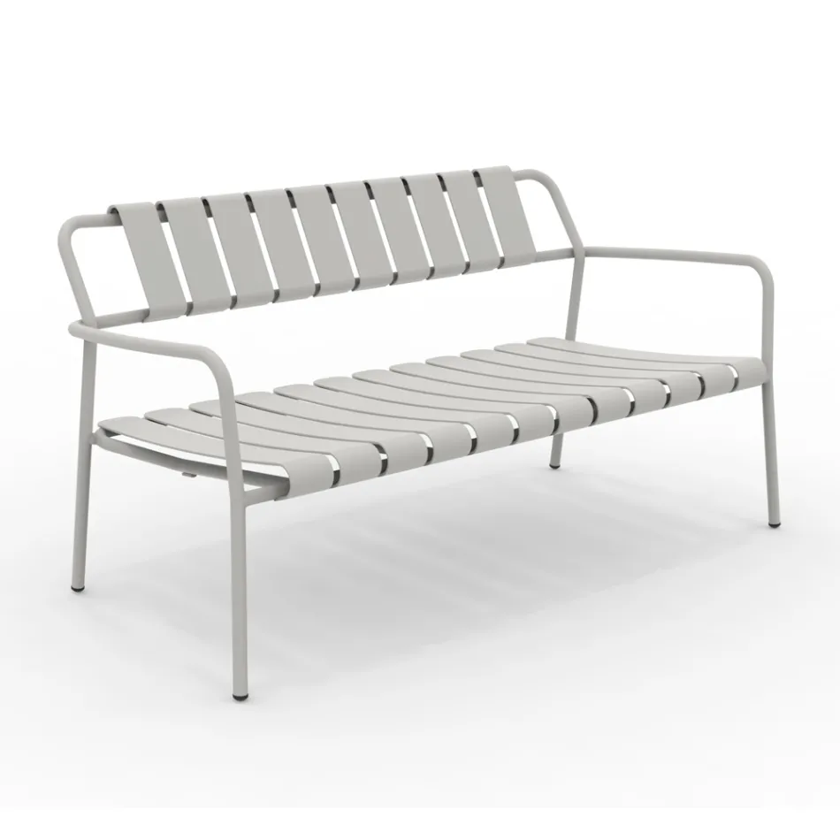Sofa ogrodowa wykonana w całości z aluminium - Resplendent Viadurini