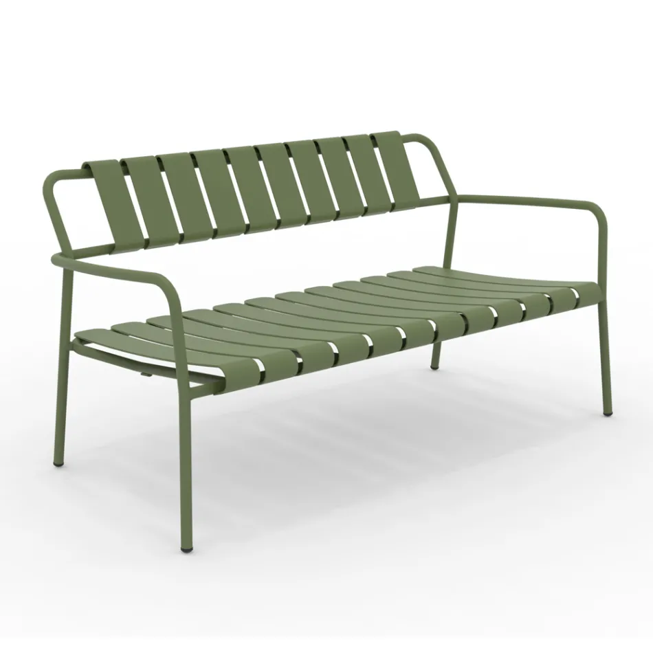 Sofa ogrodowa wykonana w całości z aluminium - Resplendent Viadurini