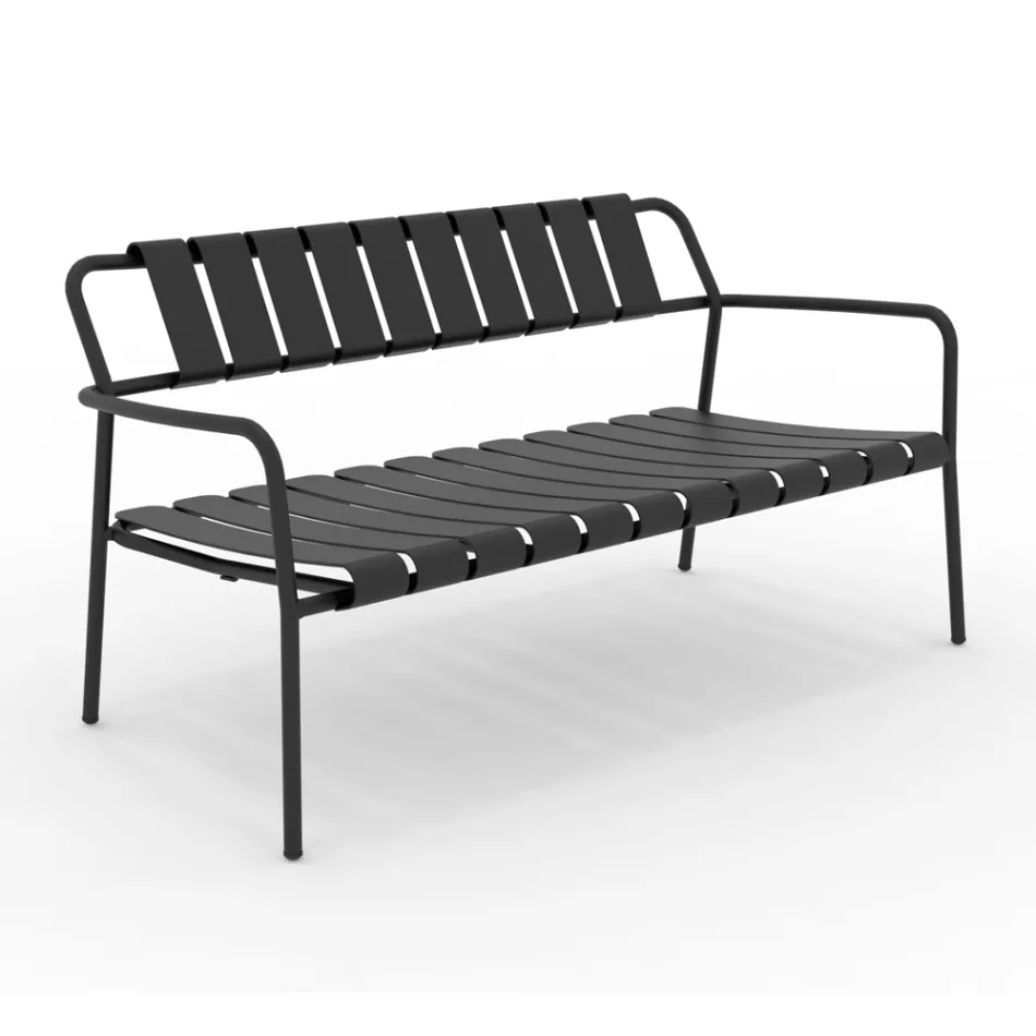 Sofa ogrodowa wykonana w całości z aluminium - Resplendent Viadurini