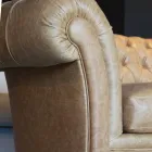 Sofa wewnętrzna z drewnianymi nóżkami i metalowymi kółkami Made in Italy - Giocoso Viadurini
