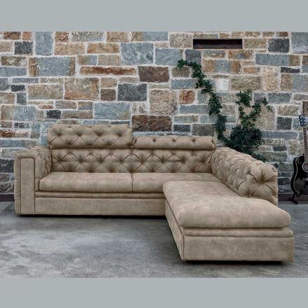 Sofa wewnętrzna z rozkładanym zagłówkiem Made in Italy - Unleashed Viadurini