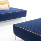 4-osobowa modułowa sofa do salonu z niebieskiej tkaniny Made in Italy - Mykonos Viadurini