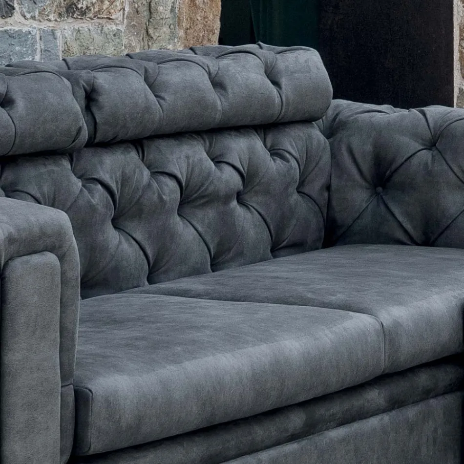 Sofa do salonu z rozkładanym zagłówkiem Made in Italy - Unleashed Viadurini