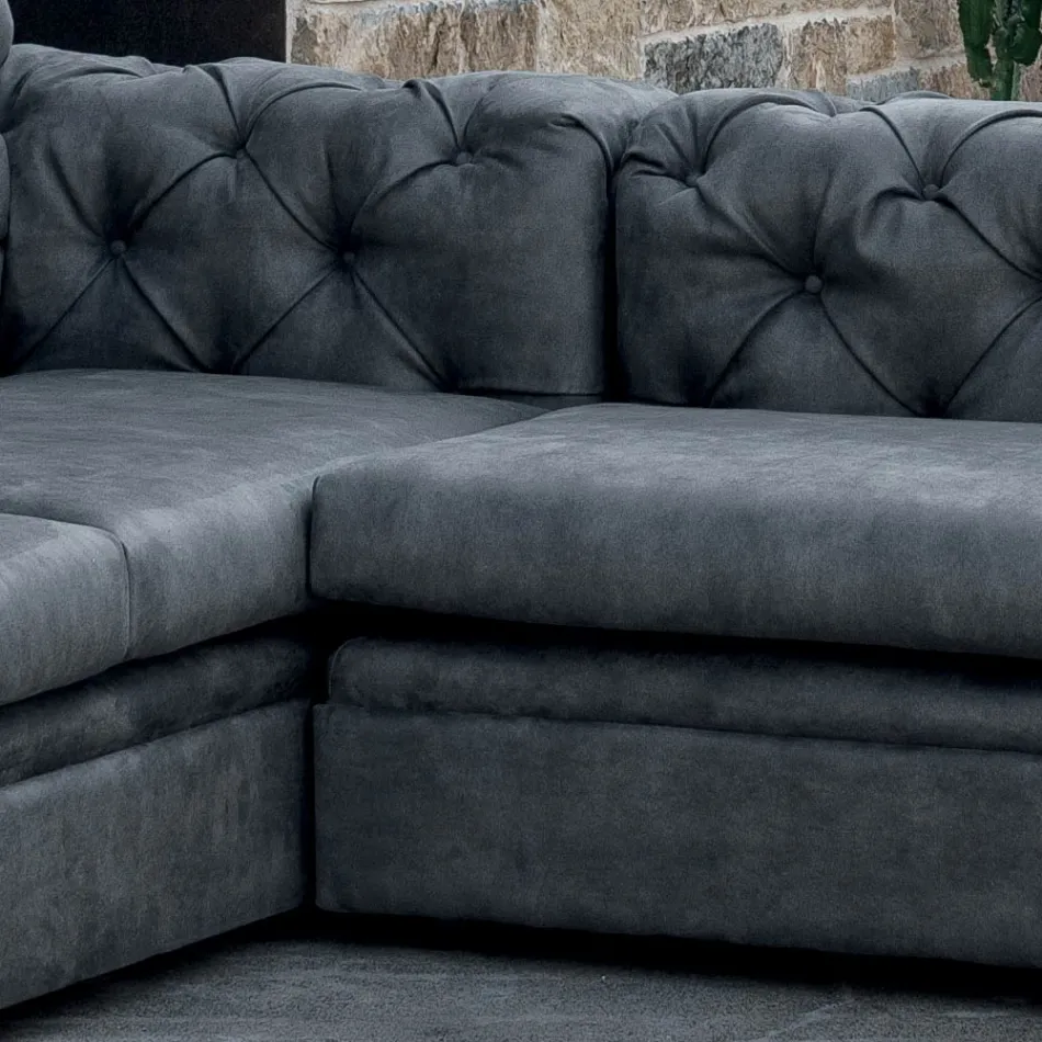 Sofa do salonu z rozkładanym zagłówkiem Made in Italy - Unleashed Viadurini