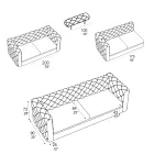 Sofa do salonu z rozkładanym zagłówkiem Made in Italy - Unleashed Viadurini