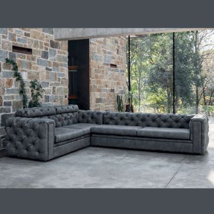 Sofa do salonu z rozkładanym zagłówkiem Made in Italy - Unleashed Viadurini