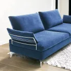 Sofa do salonu z 2 oparciami i 2 ruchomymi podłokietnikami - Precious Viadurini