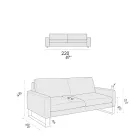 Sofa do salonu z nóżkami sań z chromowanego metalu - ekskluzywna Viadurini