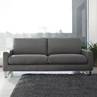 Sofa do salonu z nóżkami sań z chromowanego metalu - ekskluzywna Viadurini