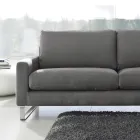 Sofa do salonu z nóżkami sań z chromowanego metalu - ekskluzywna Viadurini