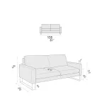 Sofa do salonu z nóżkami sań z chromowanego metalu - ekskluzywna Viadurini