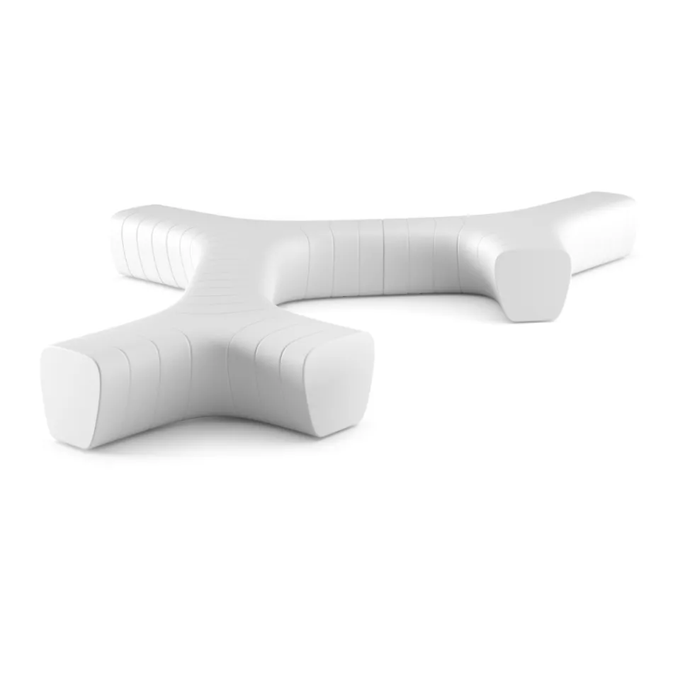 Sofa biurowa z polietylenu w kolorze matowym Made in Italy - Galatea Viadurini