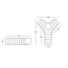 Sofa biurowa z polietylenu w kolorze matowym Made in Italy - Galatea Viadurini