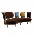 Luksusowa sofa design, 5 solidnych drewnianych oparć, Manno